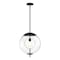 Designers Fountain Celeste 60 Watt 1-Light Matte Black Mid-Century Modern Pendant Light with Clear Glass Shade D305M-15P-MB - alternate 8